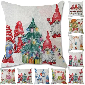 Шелковая наволочка для ребенка, Рождественские украшения, Безликие наволочки для кукол, декоративные подушки с рисунком Санта-Клауса для спальни