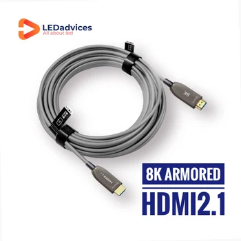 40 М Бронированный Волоконно-Оптический Кабель HDMI2.1 AOC 48 Гбит/с 8 К HDMI HDR 10 Гигабитный Для События Светодиодный Экран Дисплея На Большие Расстояния Высокое Качество