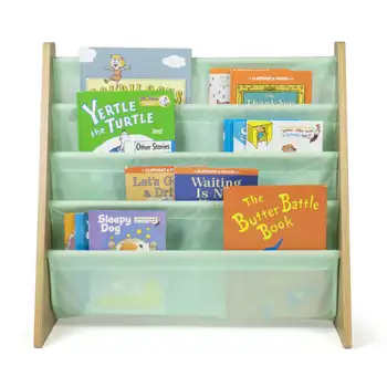 Детский Книжный шкаф Humble Crew с 4 Полками, цвет Морской пены Зеленый