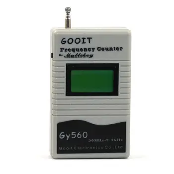 Тестер счетчика частоты GY560 2-Полосный радиоприемник GSM 50 МГц-2,4 ГГц с ЖК-дисплеем Тестовые устройства