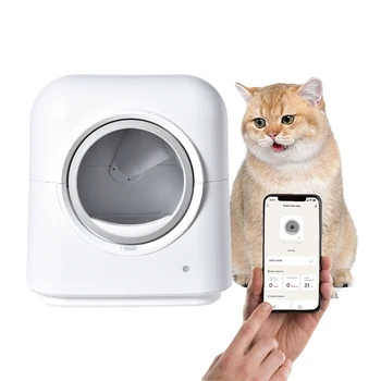 Интеллектуальное взвешивание с помощью приложения, Индукционный лоток для кошек, Автоматический самоочищающийся ящик для кошачьего туалета
