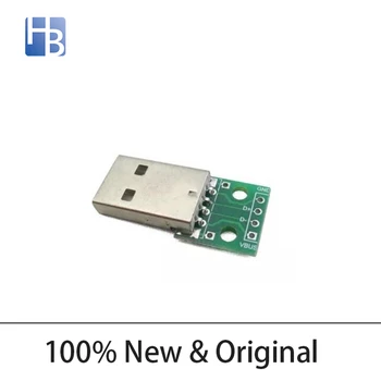 Переходная плата USB male to Dip 2,54 мм direct 4p для прямого подключения, приваренная к источнику питания телефона