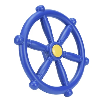 Рулевое колесо для детской площадки, крепление для руля Swingset, колесо пиратского корабля для спортзала в джунглях или качелей синего цвета