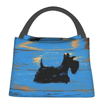 Изолированная сумка для ланча Scottie Dog для пикника на природе, шотландский терьер, герметичный термоохладитель, коробка для бенто для женщин