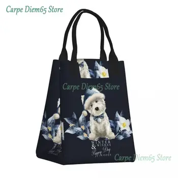 Милая сумка для ланча с собакой Вест-Хайленд-Уайт-терьер Westie Puppy Cooler, термобокс для бенто, женские сумки-тоут для пищевых контейнеров