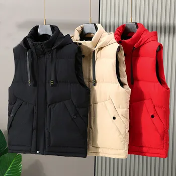 Жилет большого размера, утолщенная осенне-зимняя повседневная мужская куртка для верховой езды больших размеров, модный теплый жилет для мужчин 7XL 8XL