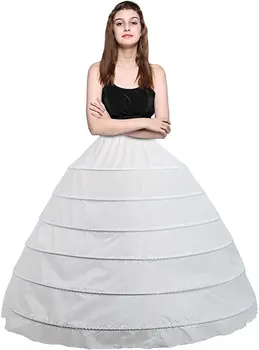 Женская нижняя юбка с 6 обручами для вечеринки, свадебная нижняя юбка-комбинация с кринолином 2022 г.