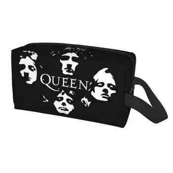 Дорожная сумка для туалетных принадлежностей Freddie Mercury Queen Band, модный косметический органайзер для макияжа для женщин, коробка для хранения косметики