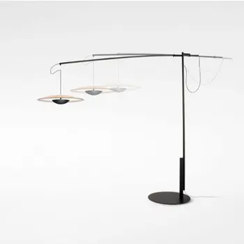 Постмодернистский минималистичный Металлический торшер в виде летающей тарелки, индивидуальный дизайн под дерево, Светодиодное оформление гостиной, освещение для рыбалки