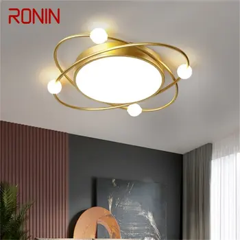 Потолочный светильник RONIN Nordic Современные золотые круглые светильники LED Home Decorative для гостиной спальни
