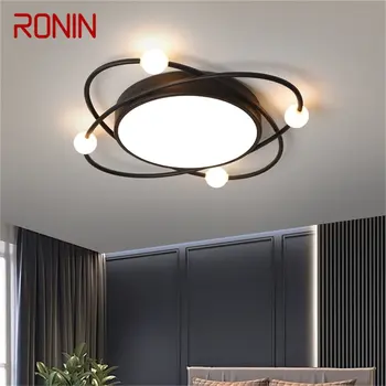 Потолочный светильник RONIN Nordic, современные черные круглые светильники, светодиодные украшения для дома, гостиной, спальни