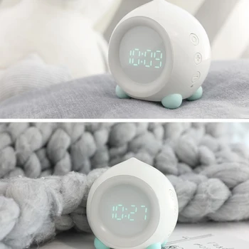 Многофункциональный световой будильник с голосовым управлением, электронные часы для украшения детской спальни, легкий подарок детям на день рождения