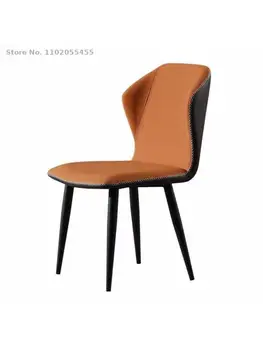 Простой и роскошный обеденный стул Nordic, стул для домашнего отдыха, стул для переговоров, кофейный стул в отеле, письменный стол, Мягкая сумка, стул для макияжа