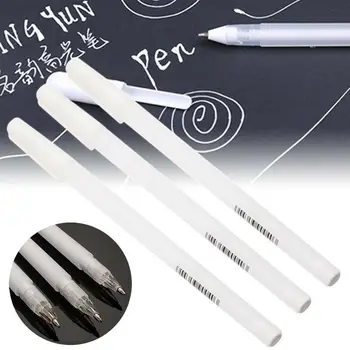 Белая линейная маркерная пластиковая школьная ручка 0,8 мм, белая ручка для рисования, тонкая линейная ручка, ручка для рисования, ручка для рисования, ручка для рисования