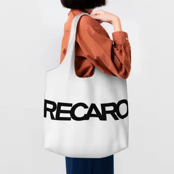 Сумки для покупок с логотипом Recaros, милая холщовая сумка-тоут для покупок, большая вместительная портативная сумка, сумка для фотографий,