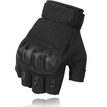 Военные защитные перчатки на половину кулака, велосипедные, охотничьи, страйкбольные, пейнтбольные, тактические перчатки без пальцев для мужчин