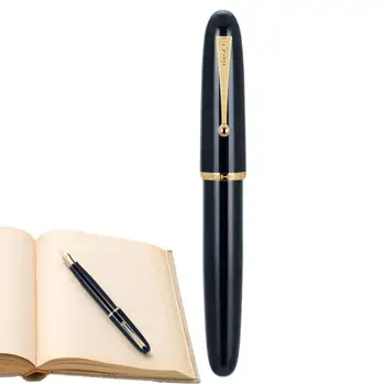 Перьевые ручки с очень тонким наконечником, смола 9019, преобразователь чернил высокой емкости, металлические ручки с наконечниками, Элегантная золотая ручка-клипса, подарок для коллег