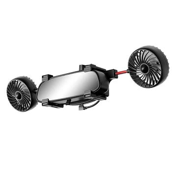 Автомобильный вентилятор Универсальный автомобильный электрический вентилятор с двумя головками USB Автомобильные аксессуары