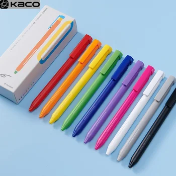 Цветная Прессованная Гелевая Ручка KACO Kawaii K8 ручки Быстросохнущий Корпус Цветной ручки 0,5 ММ Черные Чернила Большая Емкость 800 М Длина письма Канцелярские принадлежности