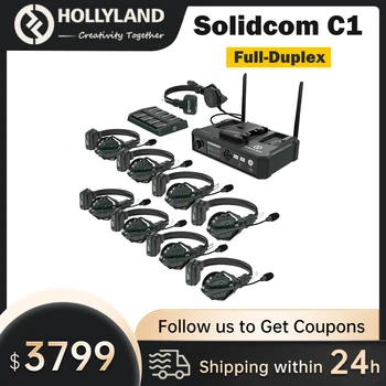 Беспроводная система внутренней связи Hollyland Solidcom C1, гарнитура связи на расстоянии 1000 футов для съемочной группы дронов для телевизионных фильмов