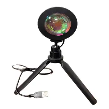 USB проектор Rainbow Moon Светодиодный ночник Проекция Солнца Настольная лампа Спальня Бар Кофейня Настенный декор Освещение для фотосъемки