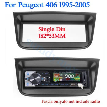 панель автомобильного радиоприемника single sin для Peugeot 406 1995-2005 1din Рамка для автомобильного DVD-диска, панель для установки на приборную панель