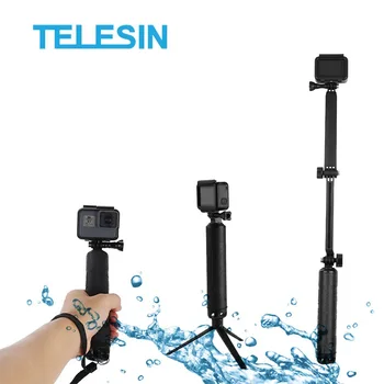 TELESIN 3-х сторонний Плавающий стержень, селфи-палка со штативом, Рукоятка для смартфона, экшн-камера, портативные Аксессуары
